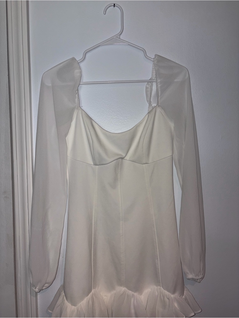 Lulu's White Sleeveless Dress with Scoop Neck